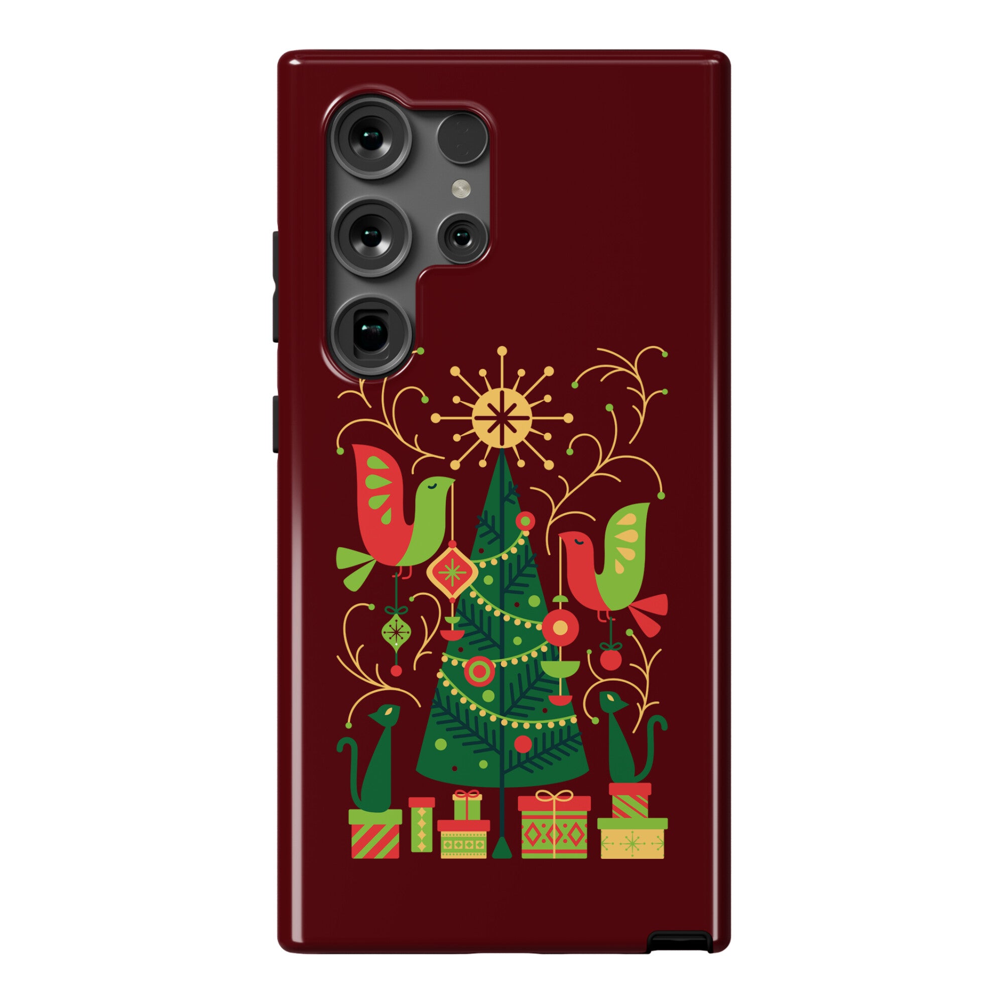 Vintage Christmas Tree Decorating Phone Case